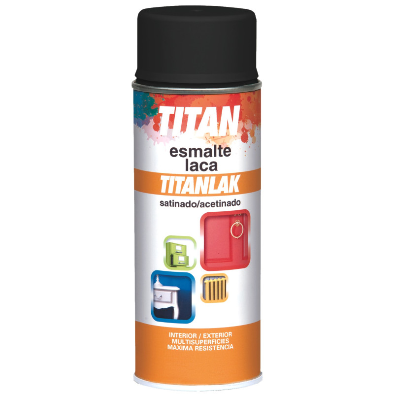 SPRAY TITANLAK  ESM SATINADO NEGRO 1401 400ML