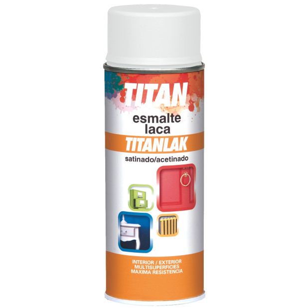 SPRAY TITANLAK ESM.SATINADO BLANCO 1400 400ML.