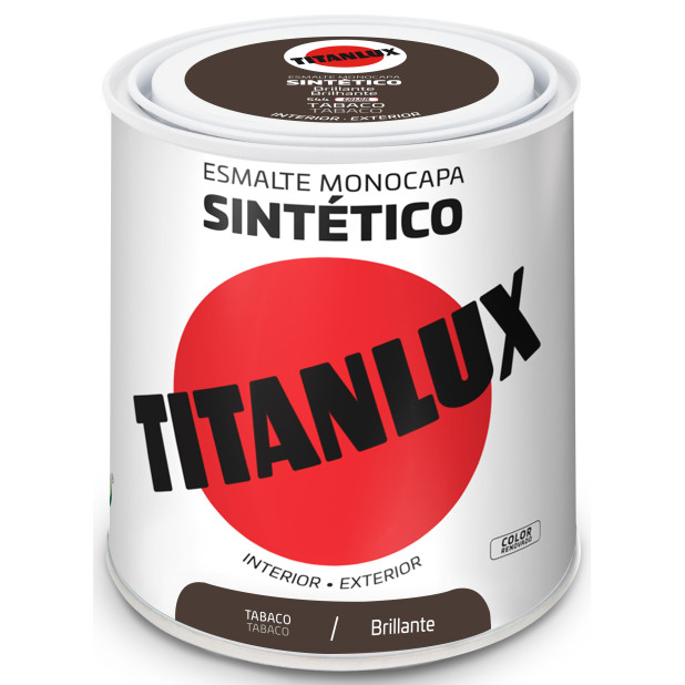 TITANLUX ESMALTE SINTETICO BRILLANTE TABACO 250ML