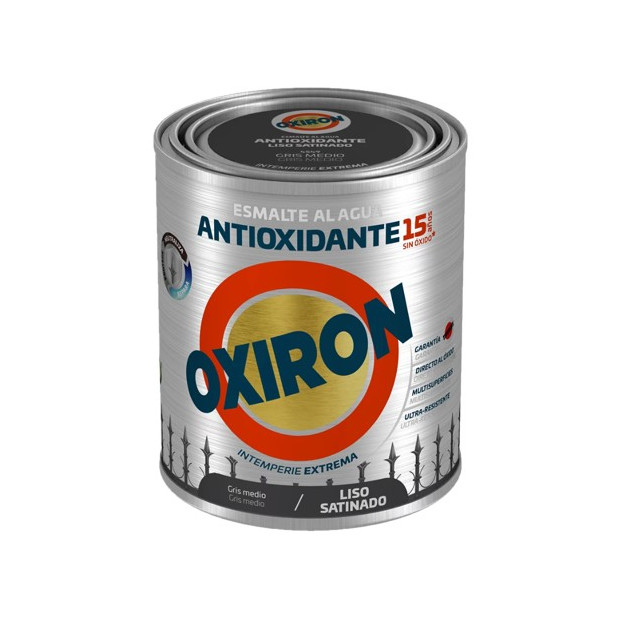 OXIRON AL AGUA LISO SATINADO GRIS MEDIO 750ML