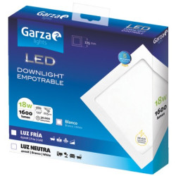 PANEL LED DOW.CUAD.225 18W 1600LM 65K BL