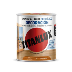 TITANLUX BARNIZ AL AGUA BRILLANTE ROBLE 750ML
