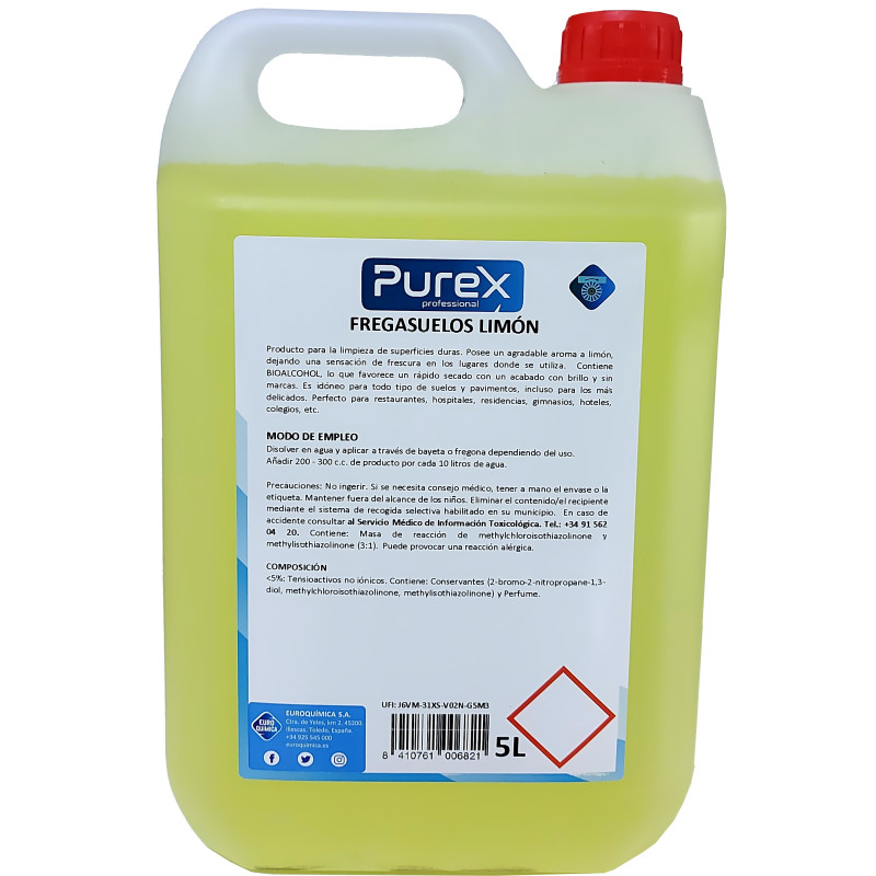 FREGASUELOS PUREX LIMON 5LTS