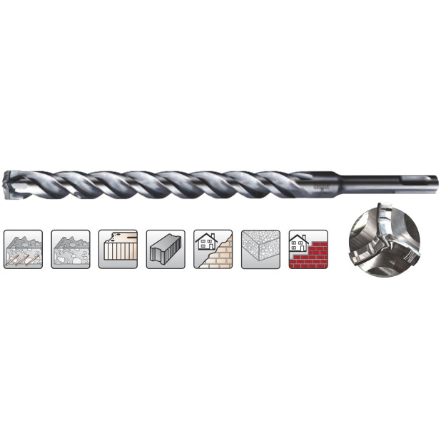 BROCA TRIJET SDS-PLUS 12x400x450mm.