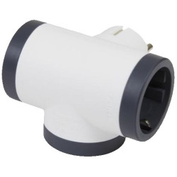ADAPTADOR 3x2P+T 16A  BLANCO/NEGRO