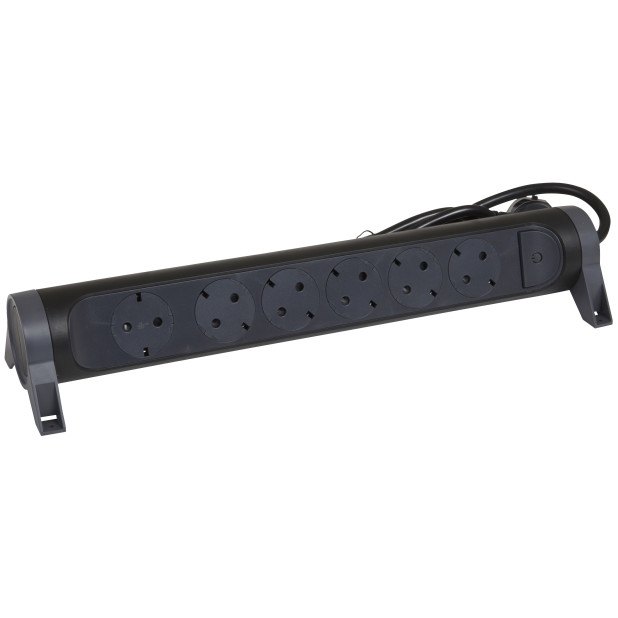BASE MULTIPLE PREMIUM 6x2P+T 1,5M NEGRO C/INT.