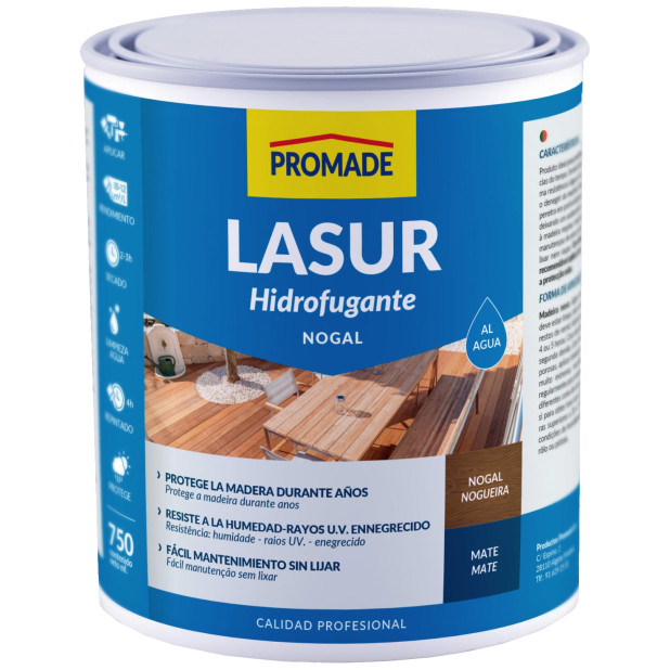 LASUR PROTECTOR MATE AGUA NOGAL 750ML