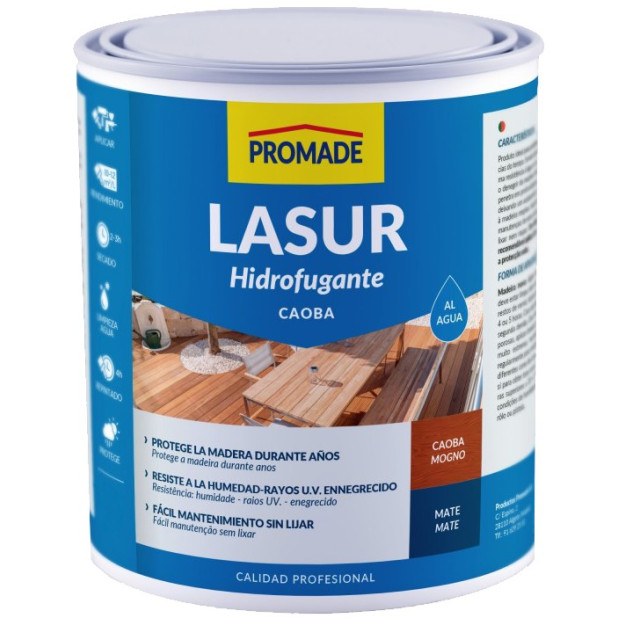 LASUR PROTECTOR MATE AGUA CAOBA 750ML