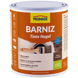 BARNIZ TINTE AGUA SATINADO NOGAL 750ML