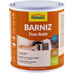 BARNIZ TINTE AGUA SATINADO ROBLE 750ML