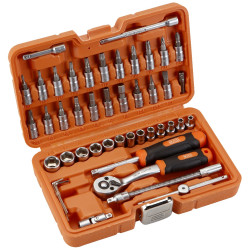 JGO.LLAVES VASOS 1/4" 46 PIEZAS ALYCO ORANGE