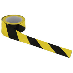 CINTA SEÑALIZACION ADHESIVA 50MMx30M NEGRO-AMARILLO