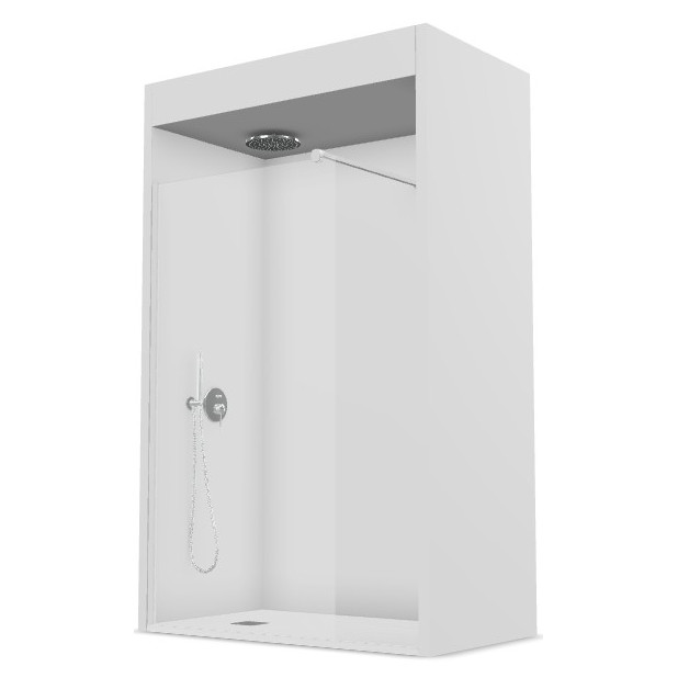 MAMPARA ONE OT-2000 1.20x1.95 BLANCO/VIDRIO TRANSPARENTE 1F