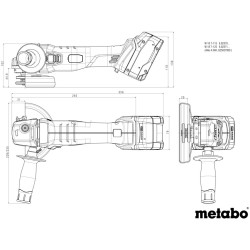 AMOLADORA METABO ANGULAR W 18 7-125