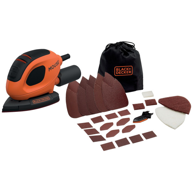 LIJADORA MOUSE BLACK DECKER 55W + ACCE.