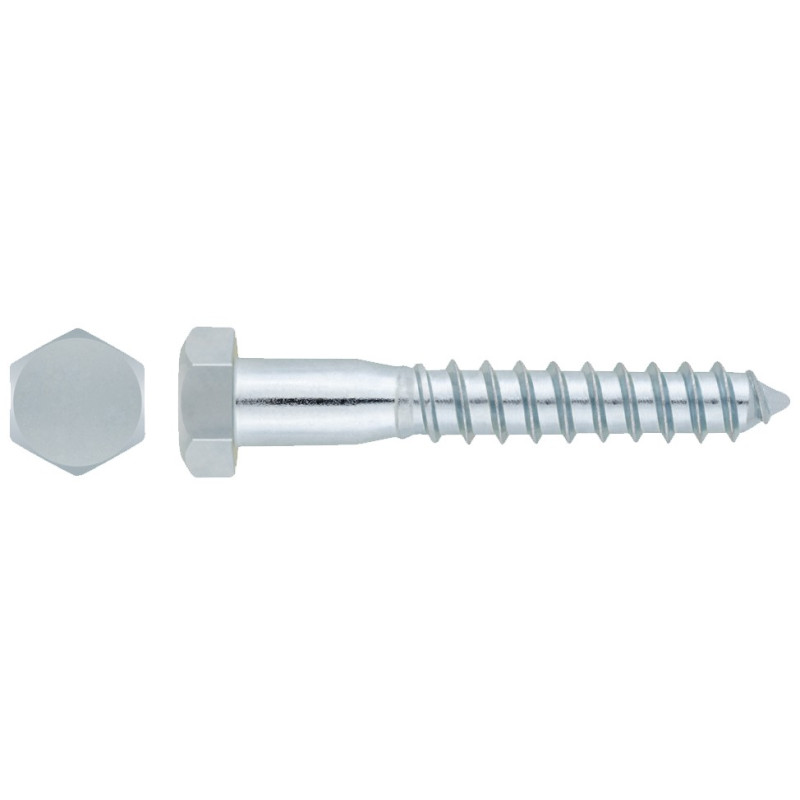 TORNILLO BARRAQUERO ZINC. DIN 571 10x150mm