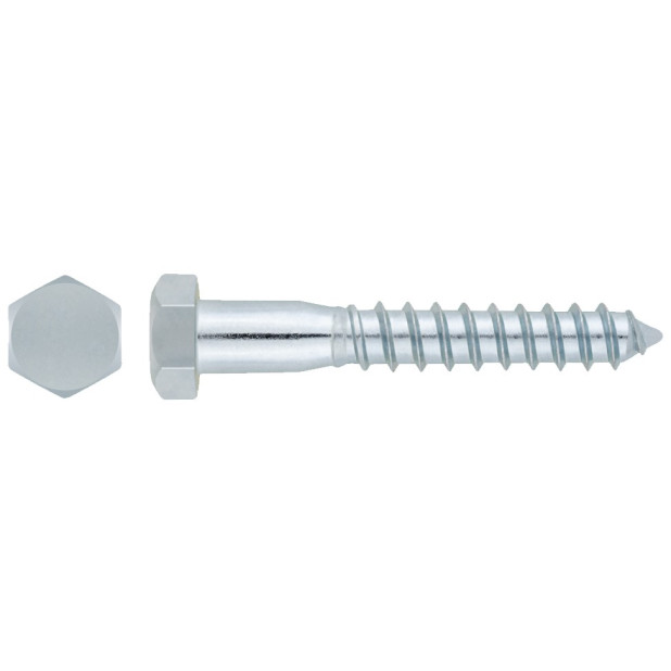 TORNILLO BARRAQUERO ZINC. DIN 571 10x150mm
