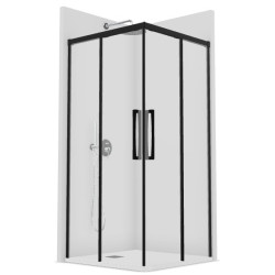 MAMPARA HI220 CORREDERA NEGRO C/TRANS. 800x800x1950MM