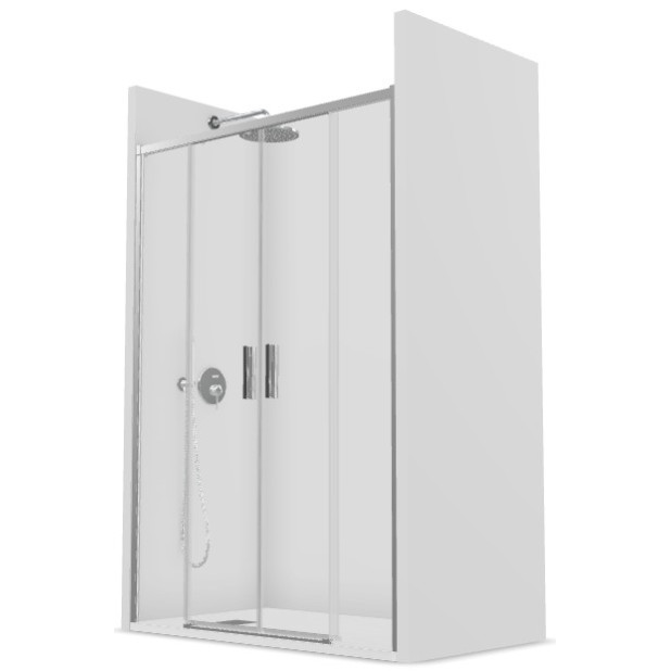 MAMPARA SA325-168 PLATA A/BRILLO 2F+2C 1650-1680x1950MM