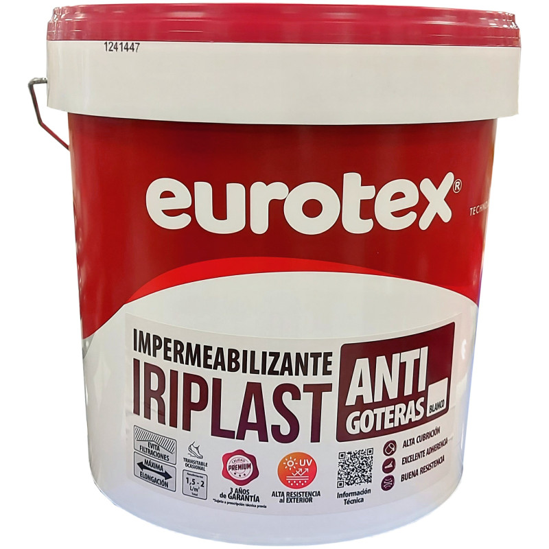 IMPERMEABILIZANTE BLANCO ANTIGOTERA IRIPLAST 14LTS