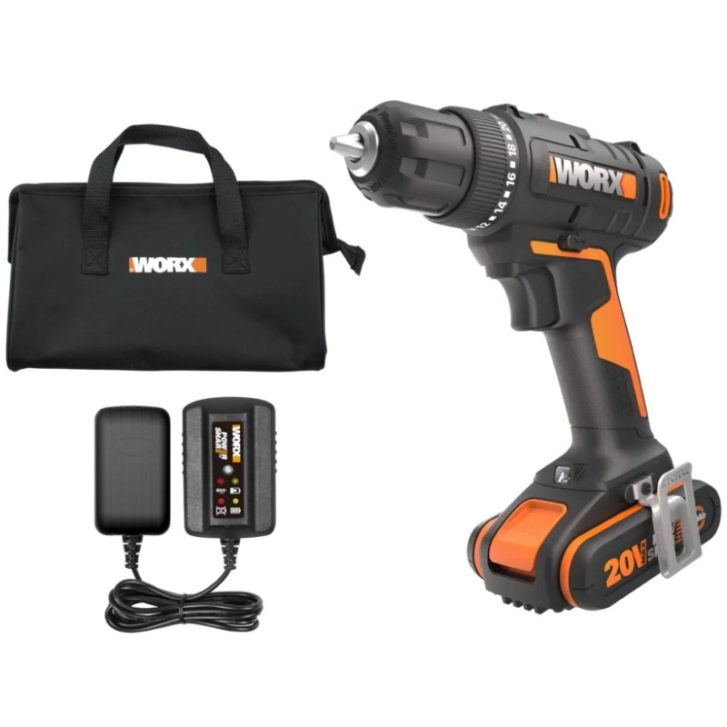 TALADRO ATORNILLADOR WORX WX100 20V 2.0AH