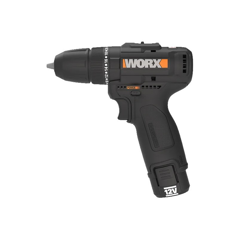 TALADRO PERCUTOR WORX WX121 12V 2.0AH BL+5ACC.