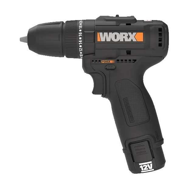 TALADRO PERCUTOR WORX WX121 12V 2.0AH BL+5ACC.