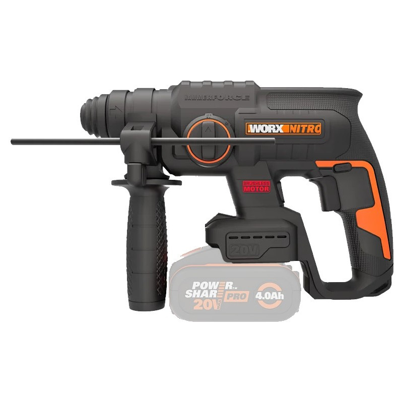 MARTILLO SDS PLUS BL WORX WX381.9 20V S/BAT