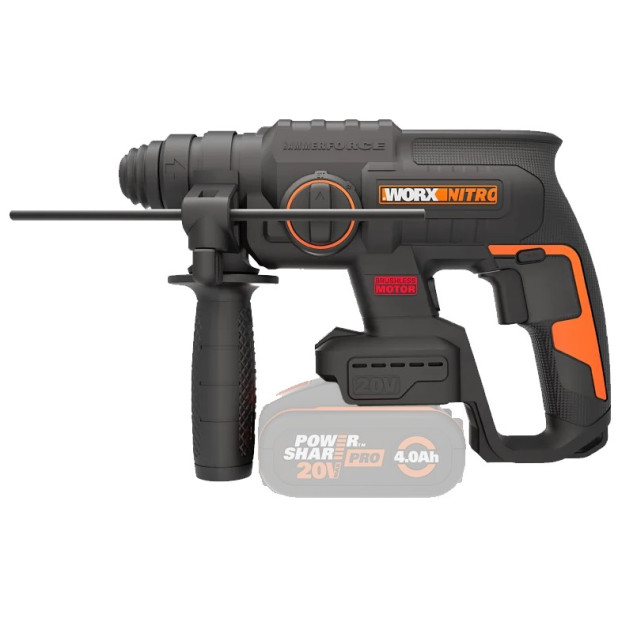 MARTILLO SDS PLUS BL WORX WX381.9 20V S/BAT