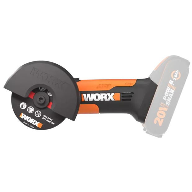 MINI AMOLADORA 76MM WORX WX801.9 20V S/B S/C