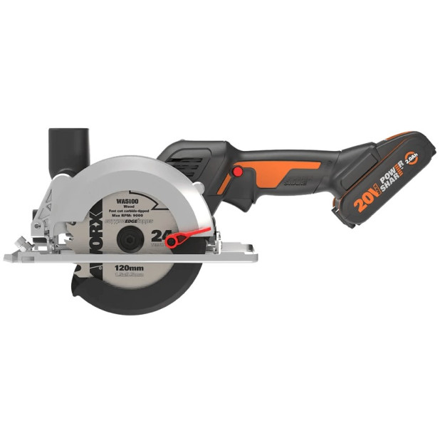 SIERRA CIRCULAR COMPACTA WORX WX531 20V C/B C/C