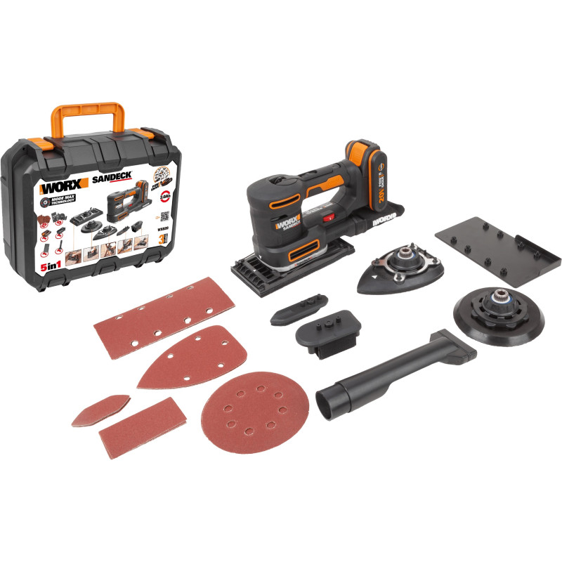 MULTILIJADORA 5EN1 WORX WX820 20V 2.0AH+15ACC.