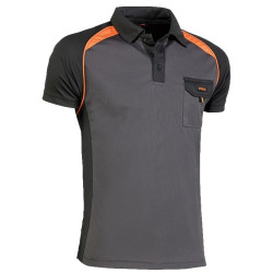 POLO TRANPS. NEGRO/NARANJA T:XXXL