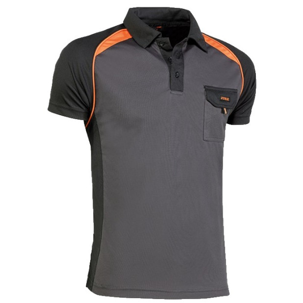 POLO TRANPS. NEGRO/NARANJA T:XXXL
