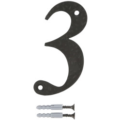 NUMERO AMIG Nº3 ACERO NEGRO