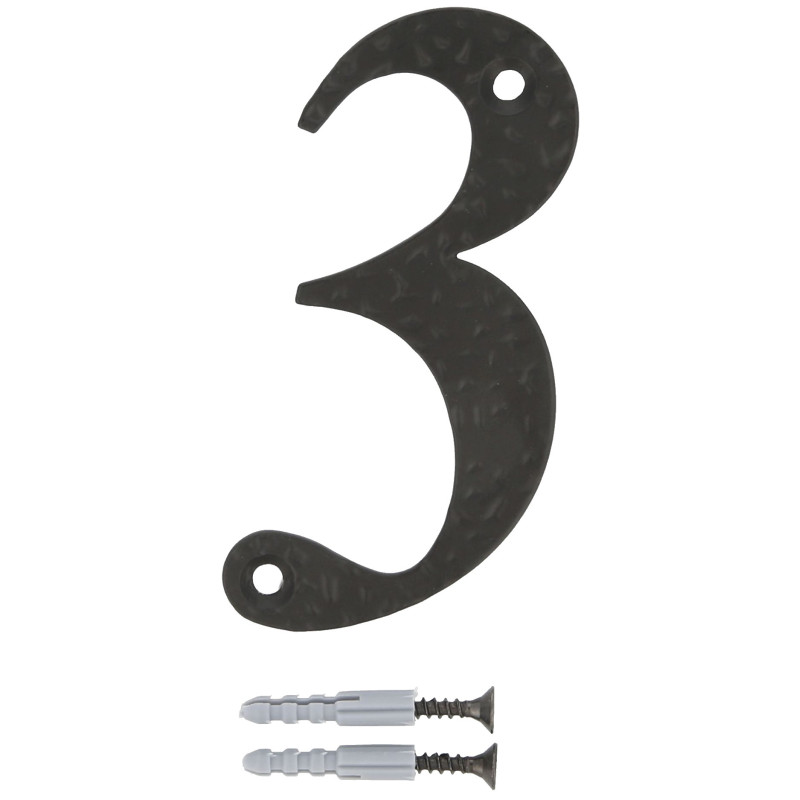NUMERO AMIG Nº3 ACERO NEGRO