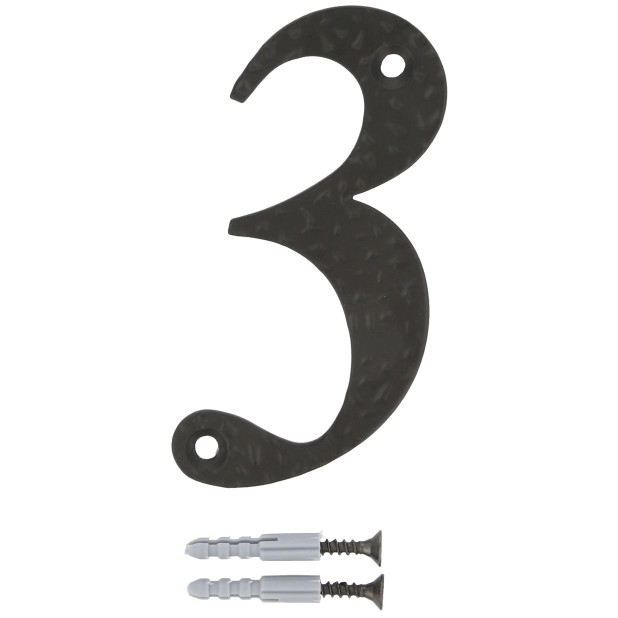 NUMERO AMIG Nº3 ACERO NEGRO