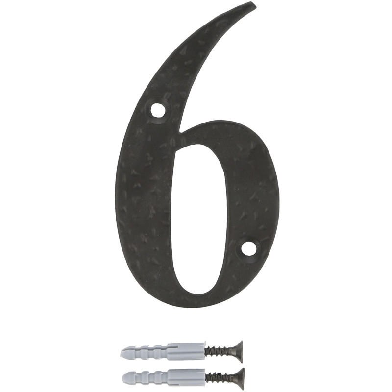 NUMERO AMIG Nº6 ACERO NEGRO