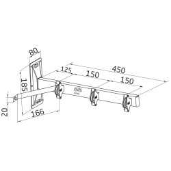 TENDEDERO ACERO LATERIAL MOD.3 BLANCO