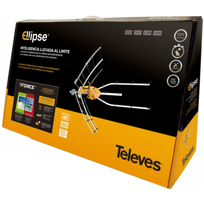 ANTENA ELLIPSE UHF (C21-48)+ALIM.(INDIV.)