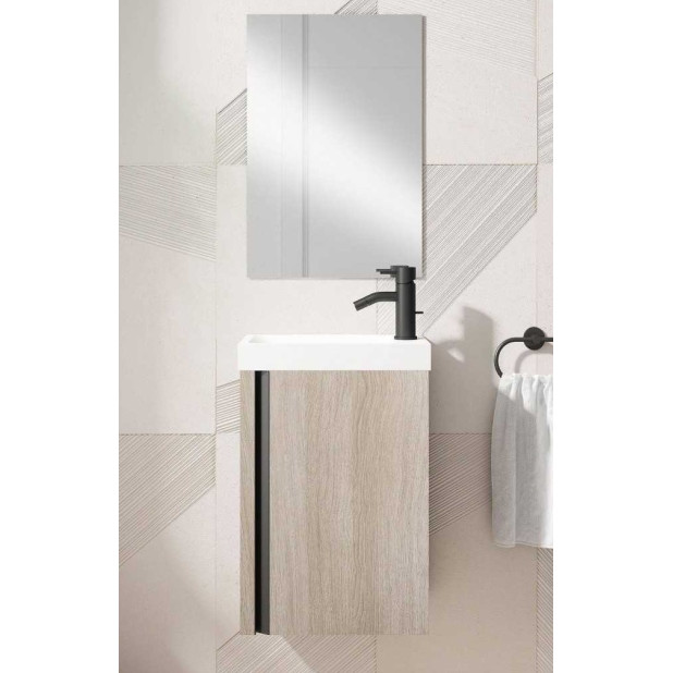 SET LAGOS 40 1 PUERTA CRUDO TIRADOR NEGRO