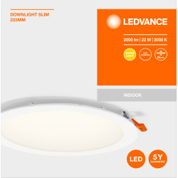 DOWNLIGHT SLIM 225mm 22W 2400LM 3000K