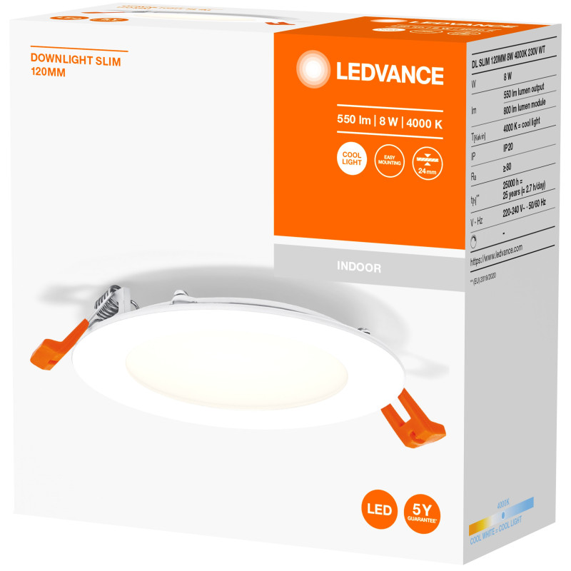 DOWNLIGHT SLIM 120mm 8W 800LM 4000K