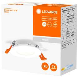DOWNLIGHT SLIM 85mm 4.5W 480LM 4000K