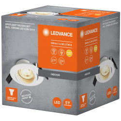 SPOTLIGHT RECESS SET 4.3W 350LM 2700K GU10 BLANCO