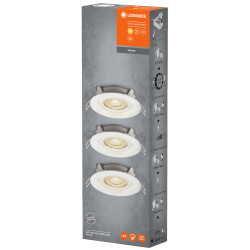 SPOTLIGHT RECESS SET 4.9W 470LM 2700K GU10 BLANCO (3und)