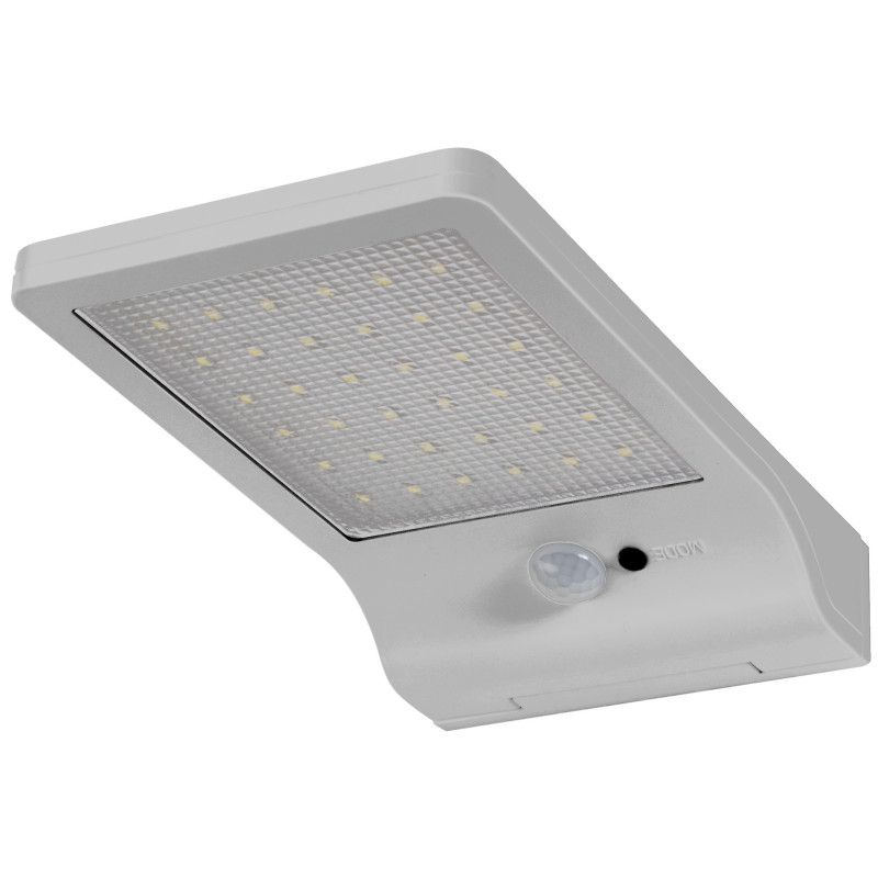 FOCO DOORLED SOLAR 3W 320LM 4000K PLATA