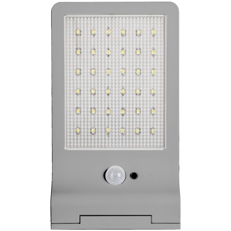 FOCO DOORLED SOLAR 3W 320LM 4000K PLATA