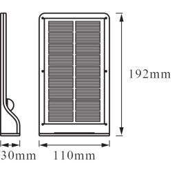 FOCO DOORLED SOLAR 3W 320LM 4000K PLATA