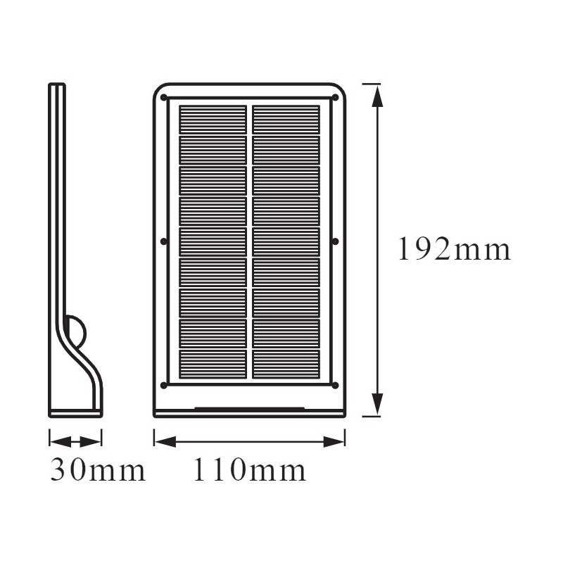 FOCO DOORLED SOLAR 3W 320LM 4000K PLATA